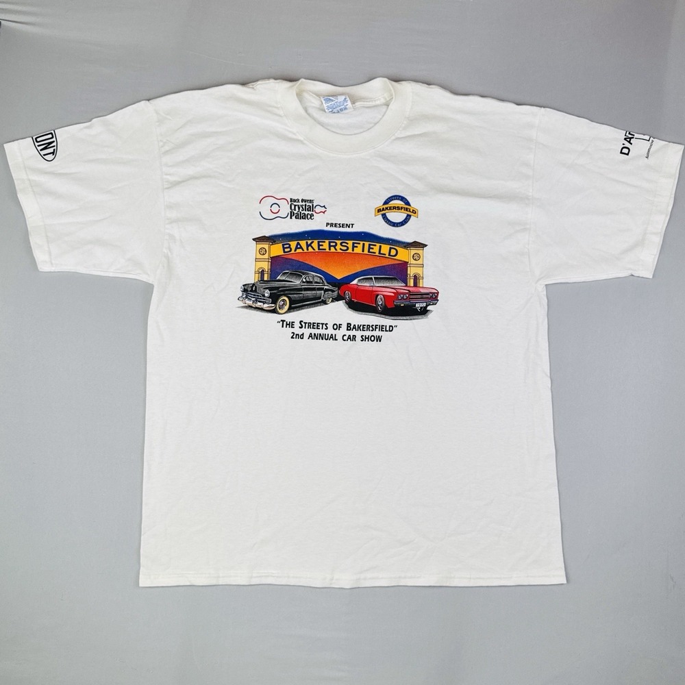 Y2K Hot Rod T Shirt Bakersfield Streets of Bakersfield Car Show XL Sponsor - Picture 2 of 12
